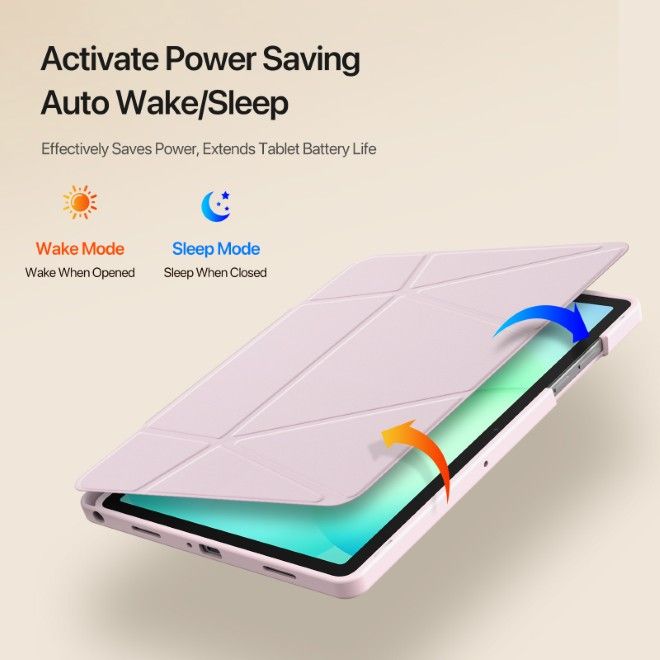 Dux Ducis - Samsung Galaxy Tab A11+ / A9+ Hülle - Kunstleder Bookcover - Vers Series - pink