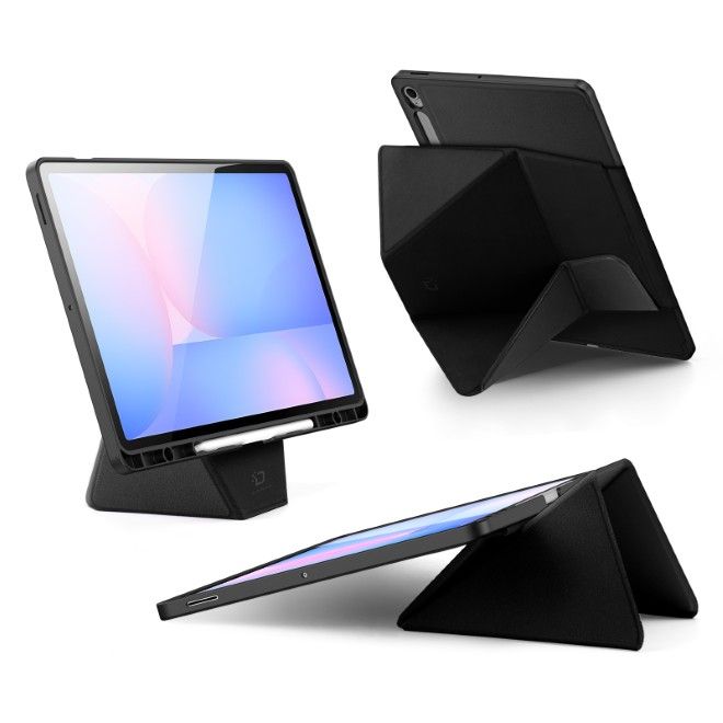 Dux Ducis - Samsung Galaxy Tab S10 FE+ Hülle - Kunstleder Bookcover - Vers Series - schwarz