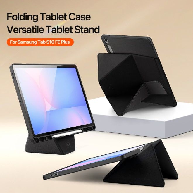 Dux Ducis - Samsung Galaxy Tab S10 FE+ Hülle - Kunstleder Bookcover - Vers Series - schwarz