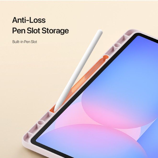 Dux Ducis - Samsung Galaxy Tab S10 FE+ Hülle - Kunstleder Bookcover - Vers Series - pink