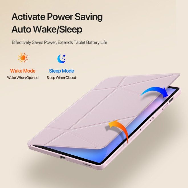 Dux Ducis - Samsung Galaxy Tab S10 FE+ Hülle - Kunstleder Bookcover - Vers Series - pink