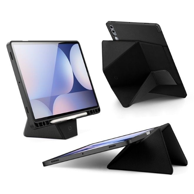 Dux Ducis - Samsung Galaxy Tab S10+ / S9+ / S9 FE+ Hülle - Kunstleder Bookcover - Vers Series - schwarz