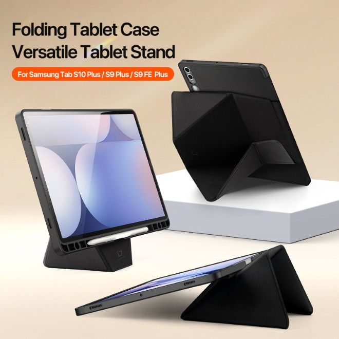 Dux Ducis - Samsung Galaxy Tab S10+ / S9+ / S9 FE+ Hülle - Kunstleder Bookcover - Vers Series - schwarz