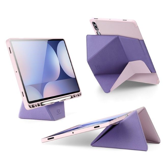 Dux Ducis - Samsung Galaxy Tab S10+ / S9+ / S9 FE+ Hülle - Kunstleder Bookcover - Vers Series - pink