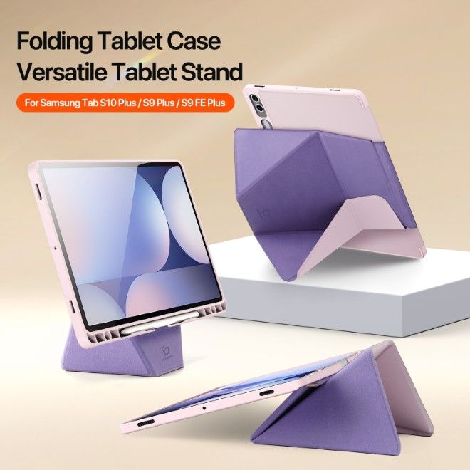 Dux Ducis - Samsung Galaxy Tab S10+ / S9+ / S9 FE+ Hülle - Kunstleder Bookcover - Vers Series - pink