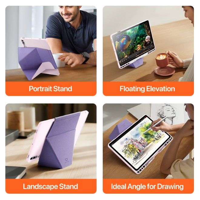 Dux Ducis - Samsung Galaxy Tab S10+ / S9+ / S9 FE+ Hülle - Kunstleder Bookcover - Vers Series - pink