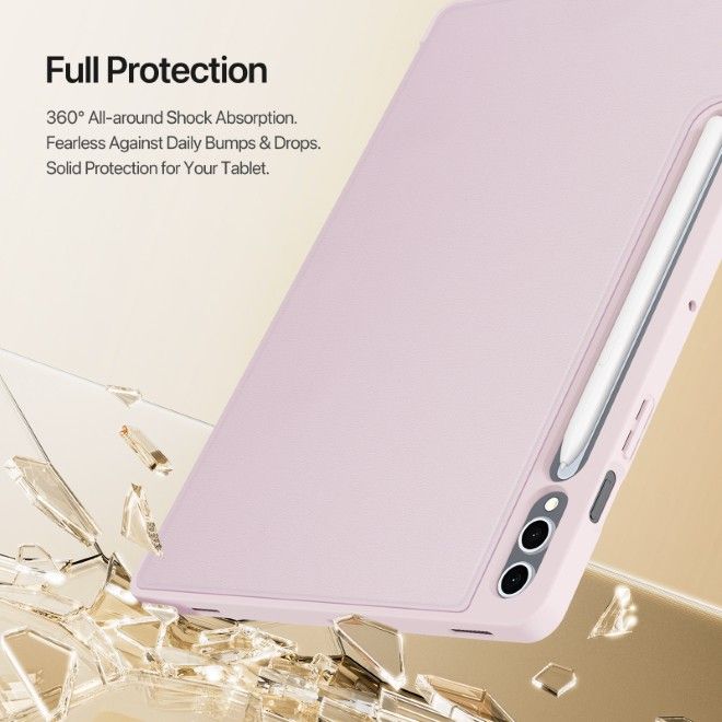 Dux Ducis - Samsung Galaxy Tab S10+ / S9+ / S9 FE+ Hülle - Kunstleder Bookcover - Vers Series - pink