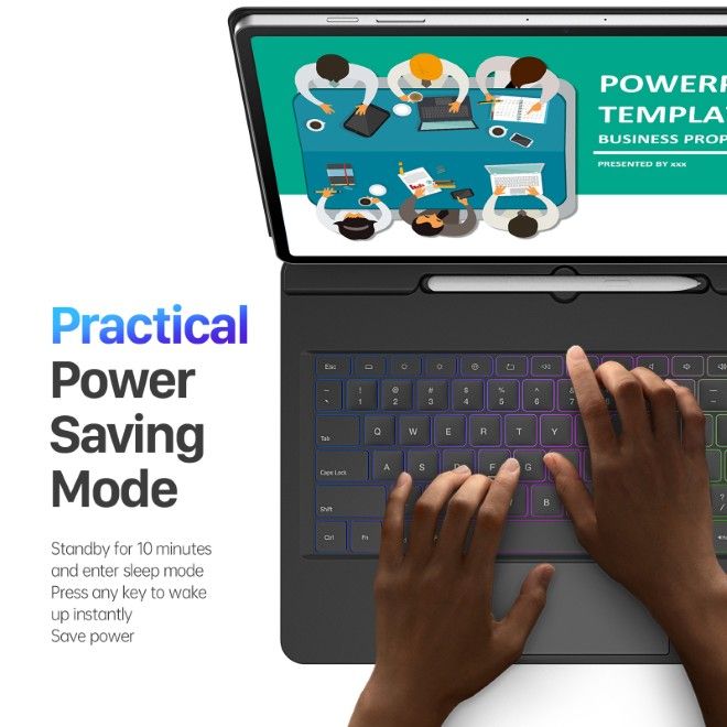 Dux Ducis - Samsung Galaxy Tab S10 FE+ Tastatur Hülle - Keyboard Case - MK Series - schwarz