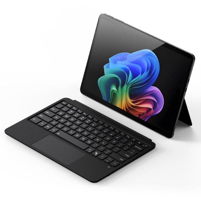 Dux Ducis - Microsoft Surface Pro 12 Clavier - Disposition anglaise - Série CK Pro - noir