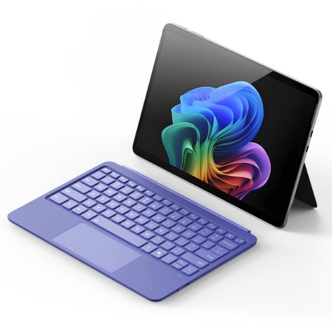 Dux Ducis - Microsoft Surface Pro 12 Clavier - Disposition Anglaise - Série CK Pro - Violet