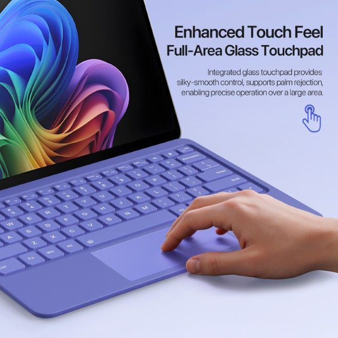 Dux Ducis - Microsoft Surface Pro 12 Clavier - Disposition Anglaise - Série CK Pro - Violet