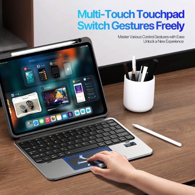 Dux Ducis - iPad Air 11 (2025/2024/2022/2020) Tastatur Hülle - Keyboard Case - VK Series - schwarz