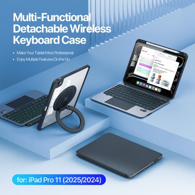 Dux Ducis - iPad Pro 11 (2025/2024) Tastatur Hülle - Keyboard Case - VK Series - schwarz