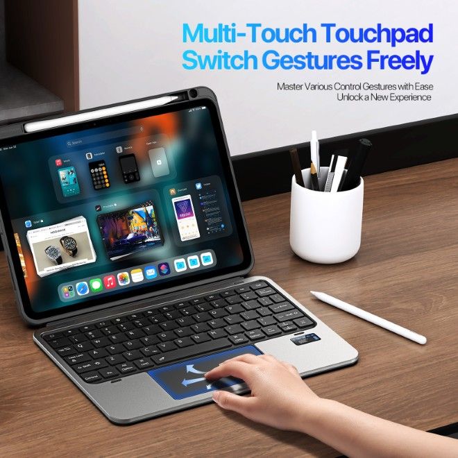 Dux Ducis - iPad Pro 11 (2025/2024) Tastatur Hülle - Keyboard Case - VK Series - schwarz