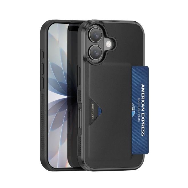 Dux Ducis - iPhone 17 Hülle - Hardcase mit Kartenfach - Pocard Series - schwarz