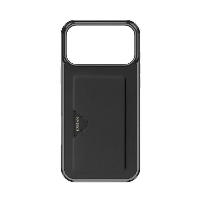 Dux Ducis - iPhone 17 Pro Hülle - Hardcase mit Kartenfach - Pocard Series - schwarz