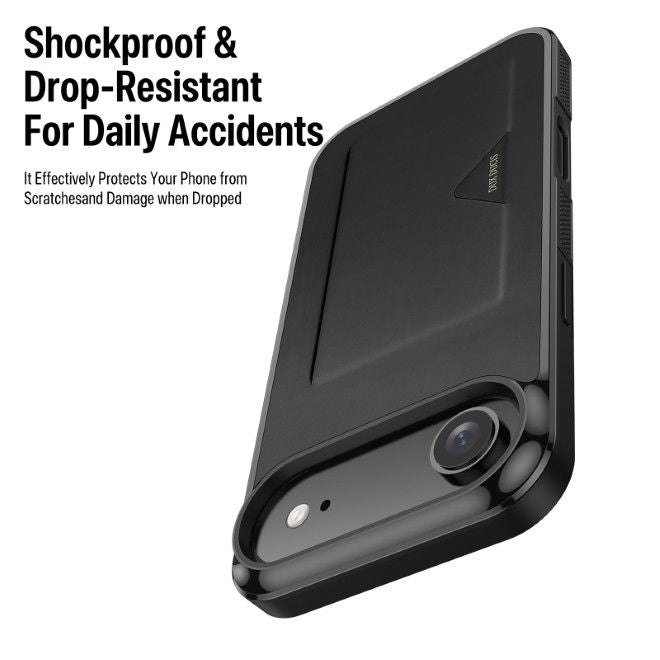 Dux Ducis - iPhone Air Hülle - Hardcase mit Kartenfach - Pocard Series - schwarz