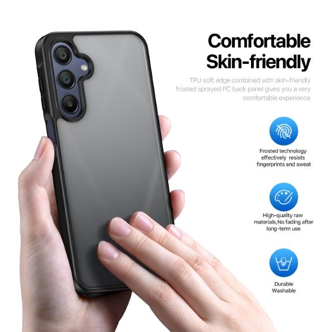 Dux Ducis - Samsung Galaxy A17 5G / A17 4G / A26 5G / A16 5G /A16 4G Hülle - TPU und PC Hardcase - Yind Series - schwarz