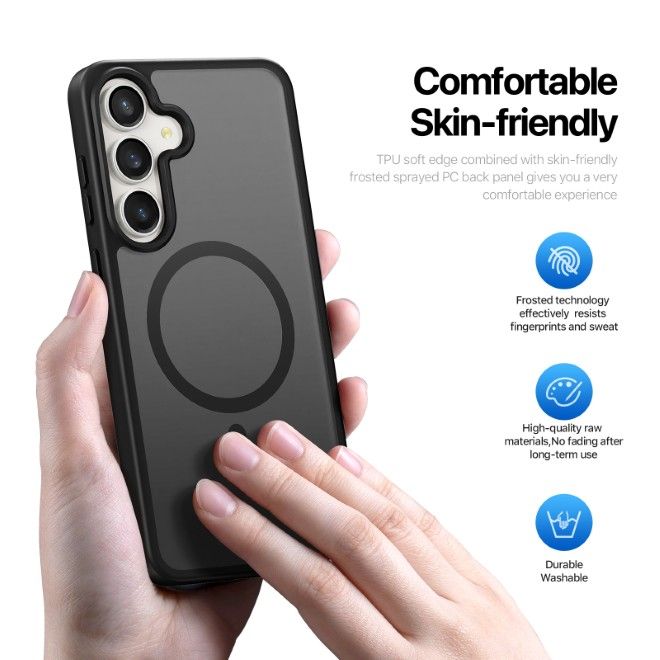 Dux Ducis - Samsung Galaxy S25 FE Hülle - TPU und PC Hardcase - Yind Series - schwarz