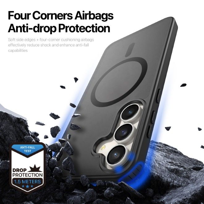 Dux Ducis - Samsung Galaxy S25 FE Hülle - TPU und PC Hardcase - Yind Series - schwarz