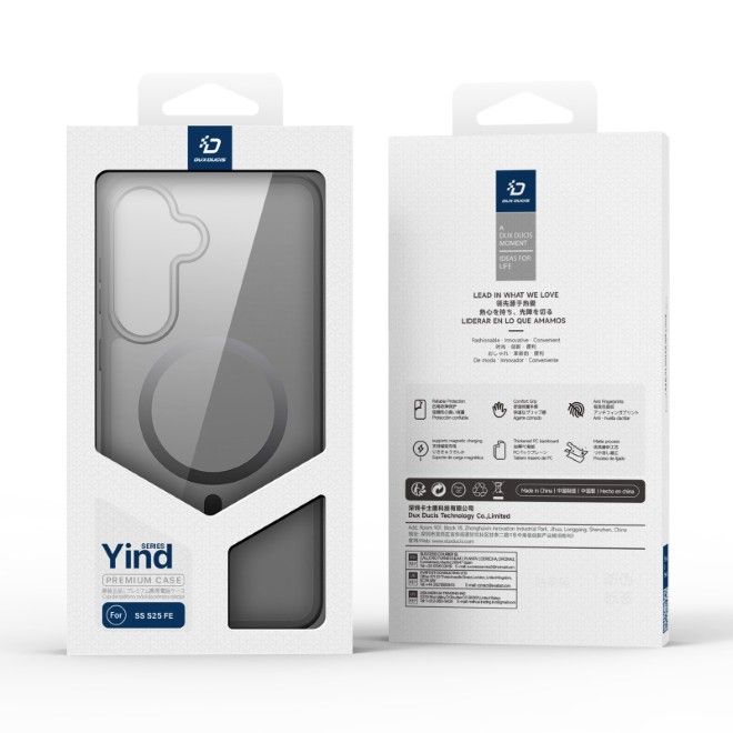 Dux Ducis - Samsung Galaxy S25 FE Hülle - TPU und PC Hardcase - Yind Series - schwarz