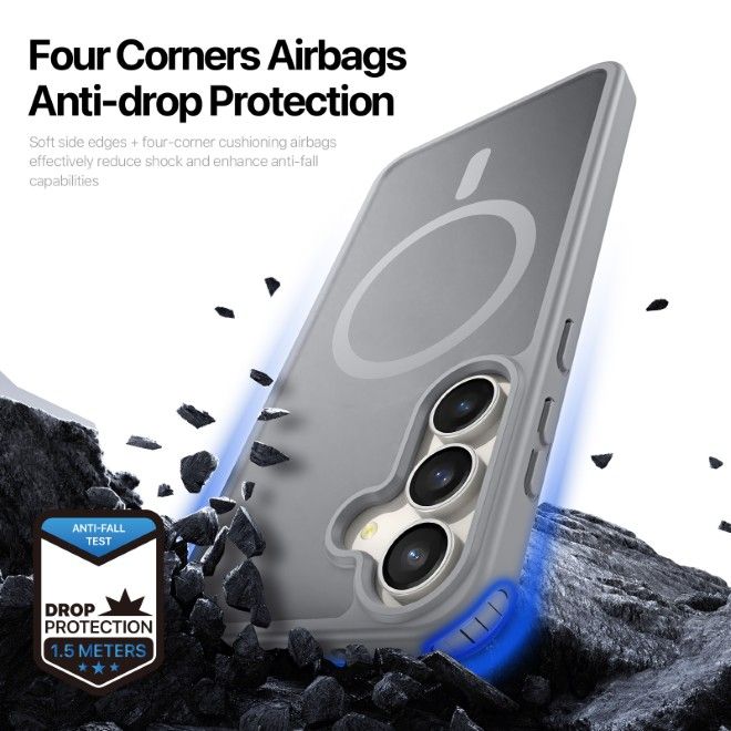 Dux Ducis - Samsung Galaxy S25 FE Hülle - TPU und PC Hardcase - Yind Series - grau