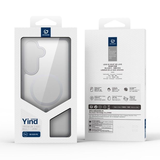 Dux Ducis - Samsung Galaxy S25 FE Hülle - TPU und PC Hardcase - Yind Series - grau