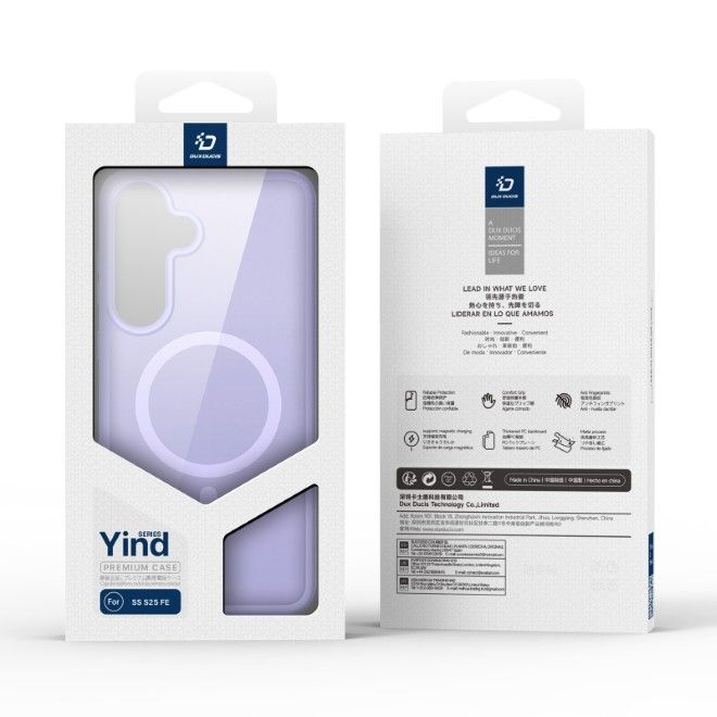 Dux Ducis - Samsung Galaxy S25 FE Hülle - TPU und PC Hardcase - Yind Series - hellpurpur