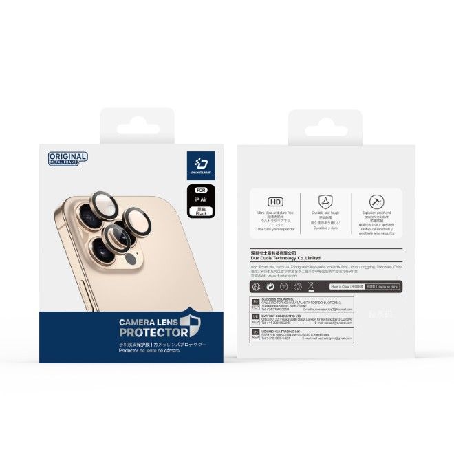 Dux Ducis - iPhone Air Kamera Schutzglas - HAWK Series - blau