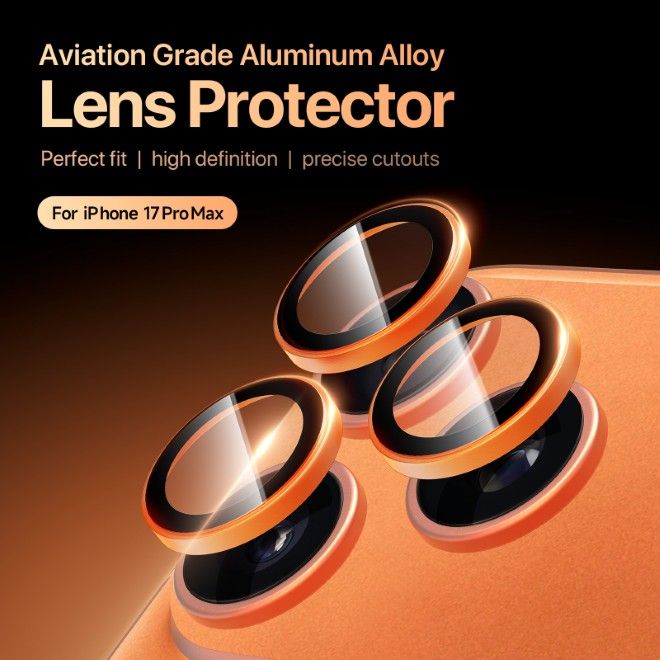 Dux Ducis - iPhone 17 Pro / Pro Max Kamera Schutzglas - HAWK Series - orange