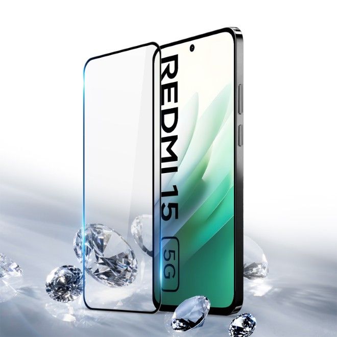 Dux Ducis - Xiaomi Redmi 15 Schutzglas Displayschutz - HD-2.5D-R Series - schwarz