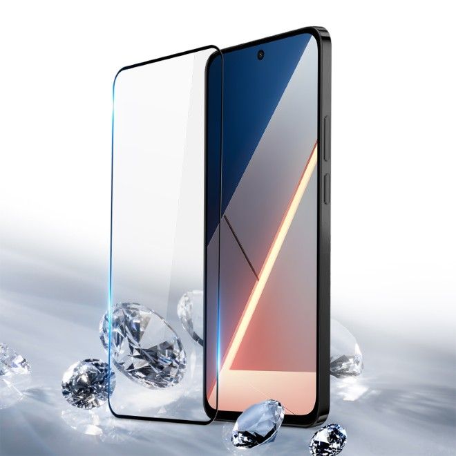 Dux Ducis - Xiaomi Poco M7 4G Schutzglas Displayschutz - HD-2.5D-R Series - schwarz