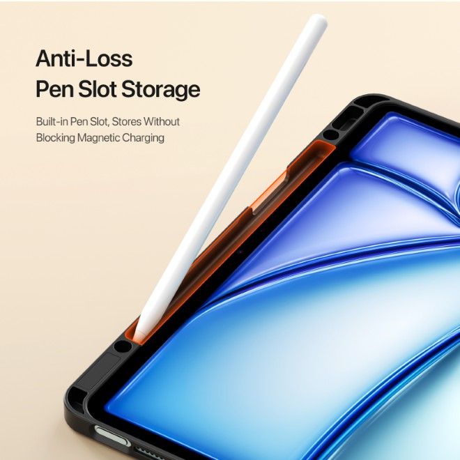 Dux Ducis - iPad Air 13 (2025/2024) / iPad Pro 12.9 (2022/2021/2020/2018) Hülle - Kunstleder Bookcover - Vers Series - schwarz