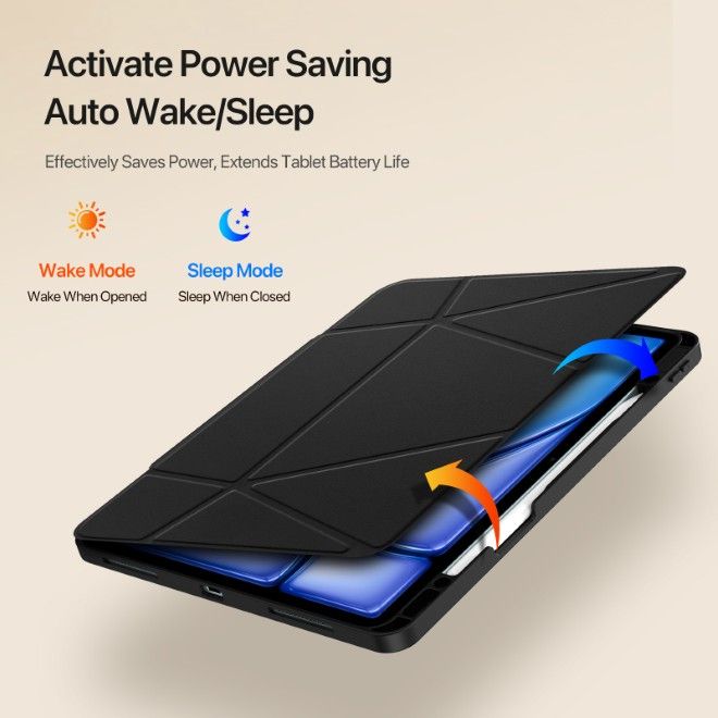 Dux Ducis - iPad Air 13 (2025/2024) / iPad Pro 12.9 (2022/2021/2020/2018) Hülle - Kunstleder Bookcover - Vers Series - schwarz