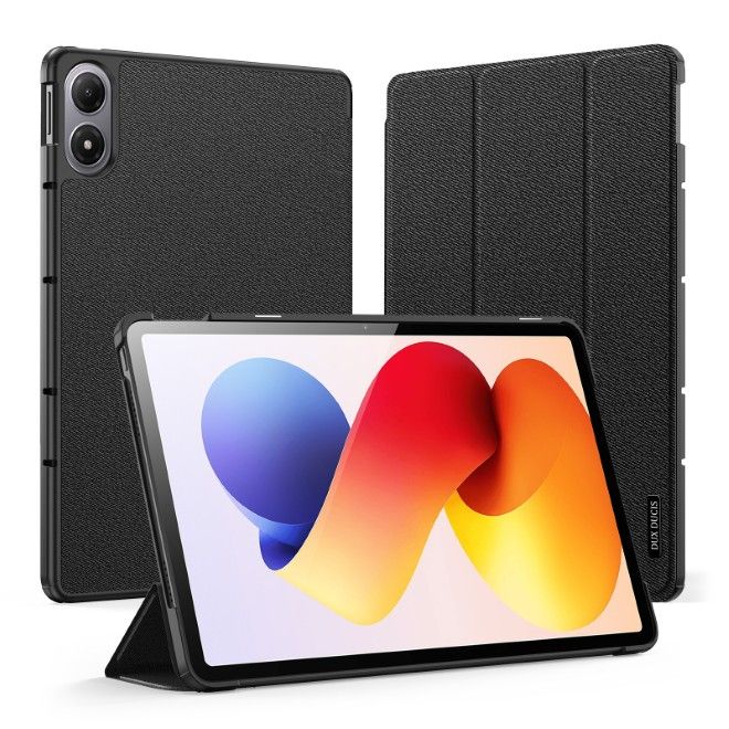Dux Ducis - Xiaomi Redmi Pad 2 Pro / Pad Pro / Poco Pad 12.1 Hülle - Leder Smart Flip Case - Domo Series - schwarz