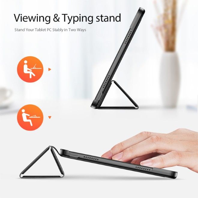 Dux Ducis - Xiaomi Redmi Pad 2 Pro / Pad Pro / Poco Pad 12.1 Hülle - Leder Smart Flip Case - Domo Series - schwarz