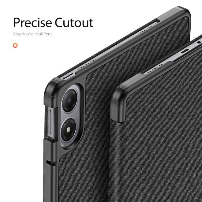 Dux Ducis - Xiaomi Redmi Pad 2 Pro / Pad Pro / Poco Pad 12.1 Hülle - Leder Smart Flip Case - Domo Series - schwarz