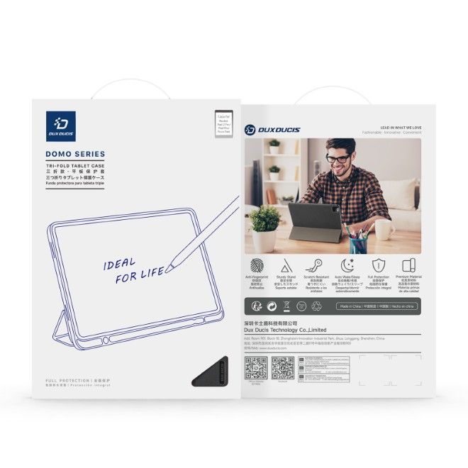 Dux Ducis - Xiaomi Redmi Pad 2 Pro / Pad Pro / Poco Pad 12.1 Hülle - Leder Smart Flip Case - Domo Series - schwarz