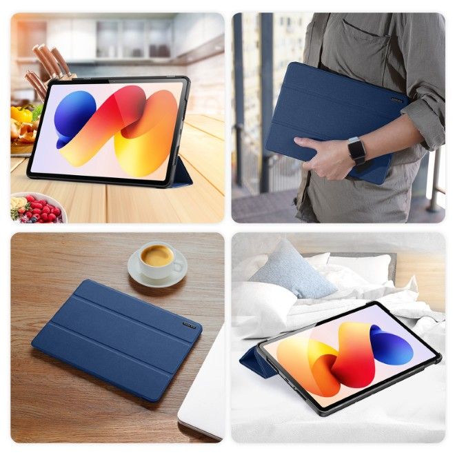 Dux Ducis - Xiaomi Redmi Pad 2 Pro / Pad Pro / Poco Pad 12.1 Hülle - Leder Smart Flip Case - Domo Series - blau