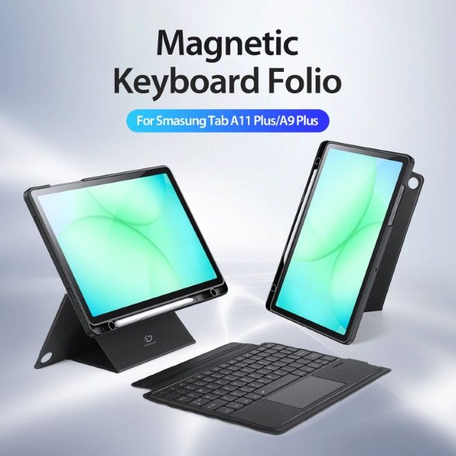 Dux Ducis - Samsung Galaxy Tab A11+ / A9+ Tastatur Hülle - Keyboard Case - DK Series - schwarz