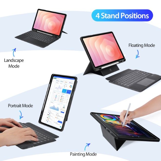Dux Ducis - Samsung Galaxy Tab S11 Tastatur Hülle - Keyboard Case - DK Series - schwarz