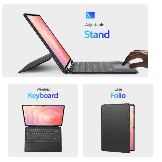 Dux Ducis - Samsung Galaxy Tab S11 Ultra Tastatur Hülle - Keyboard Case - DK Series - schwarz