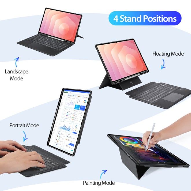 Dux Ducis - Samsung Galaxy Tab S11 Ultra Tastatur Hülle - Keyboard Case - DK Series - schwarz