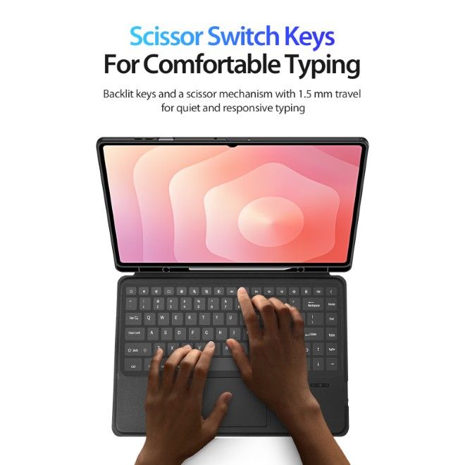 Dux Ducis - Samsung Galaxy Tab S11 Ultra Tastatur Hülle - Keyboard Case - DK Series - schwarz