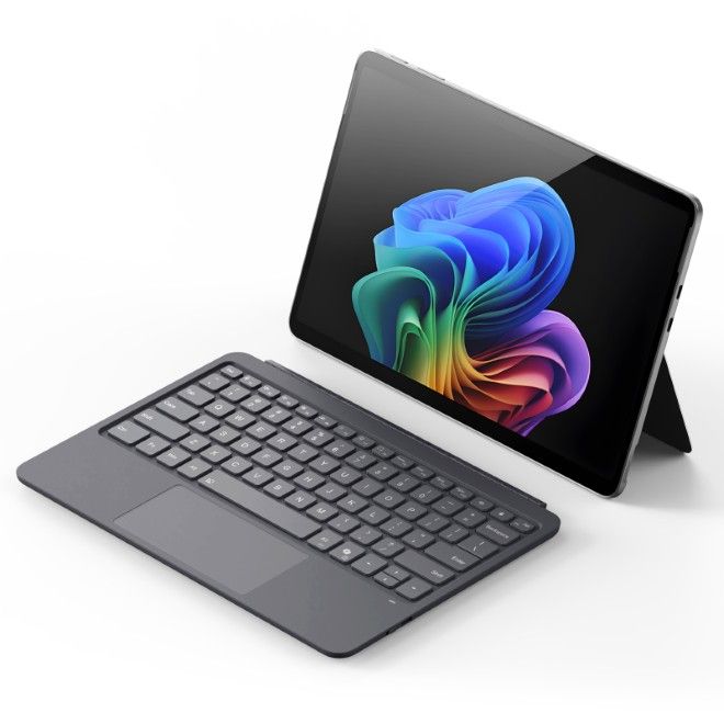Dux Ducis - Microsoft Surface Pro 12 Clavier - Disposition US (QWERTY) - Série CK Pro - Gris