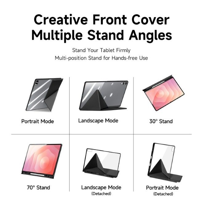 Dux Ducis - Samsung Galaxy Tab S11 Ultra Hülle - Leder Bookcover - Magi Series - schwarz