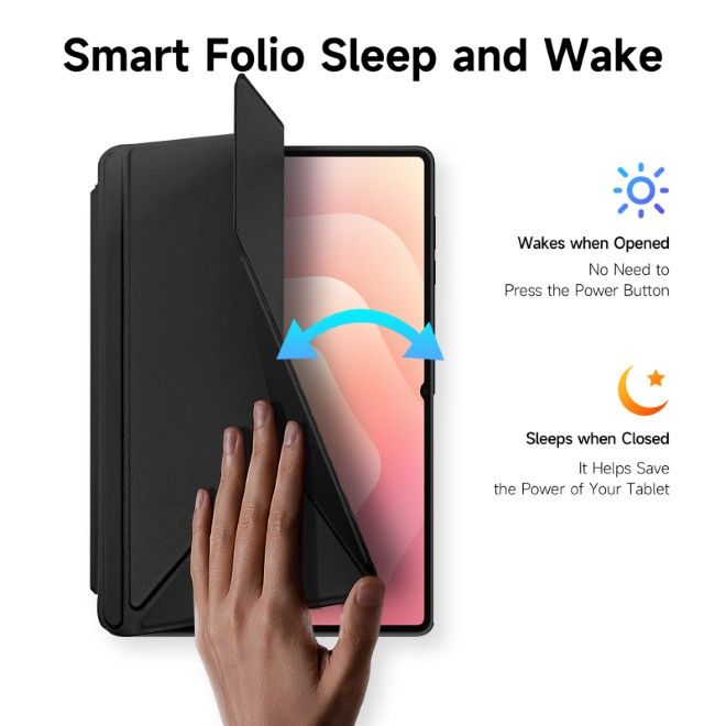 Dux Ducis - Samsung Galaxy Tab S11 Ultra Hülle - Leder Bookcover - Magi Series - schwarz