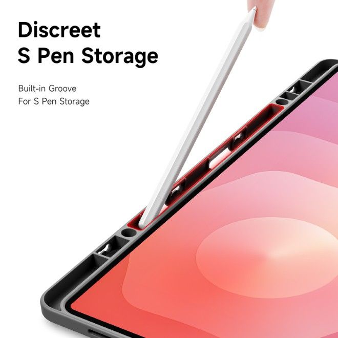 Dux Ducis - Samsung Galaxy Tab S11 Ultra Hülle - Leder Bookcover - Magi Series - grau