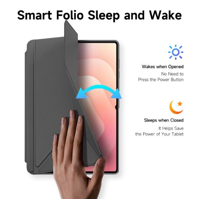 Dux Ducis - Samsung Galaxy Tab S11 Ultra Hülle - Leder Bookcover - Magi Series - grau