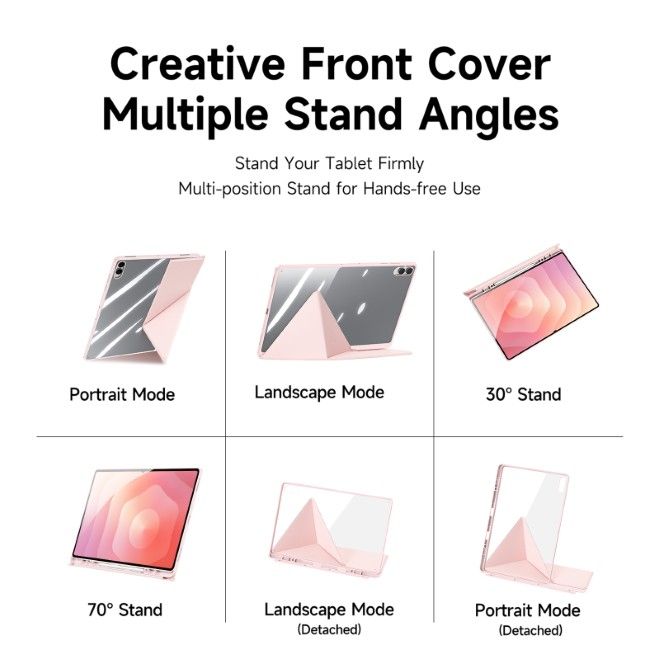 Dux Ducis - Samsung Galaxy Tab S11 Ultra Hülle - Leder Bookcover - Magi Series - pink